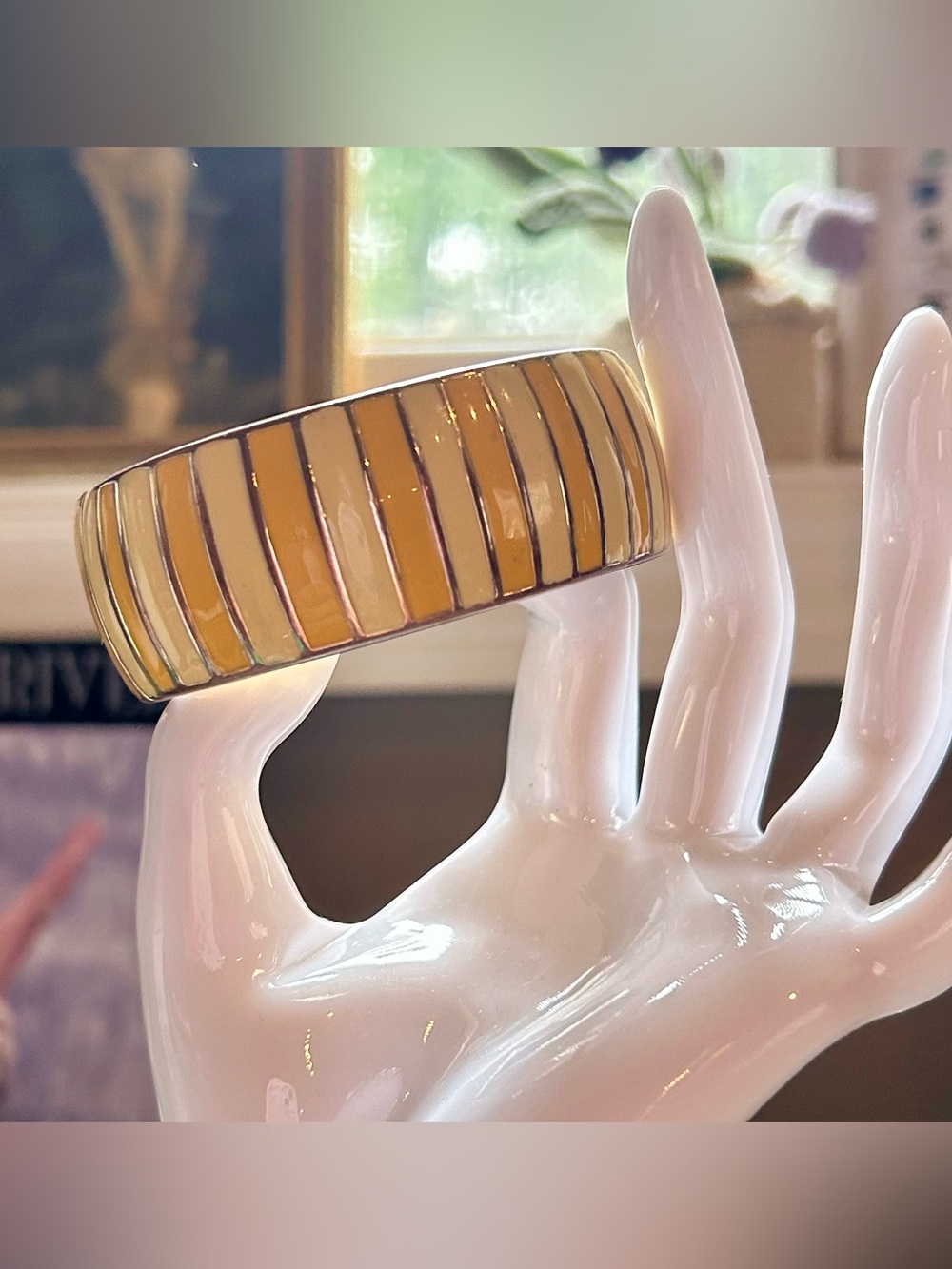Banana Republic Yellow Enamel Clamper Bracelet